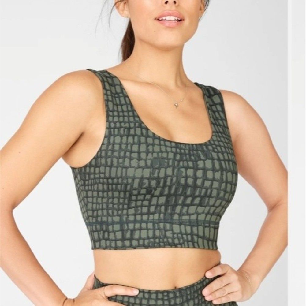 Green Fabletics Harlow Reversible Sports Bra